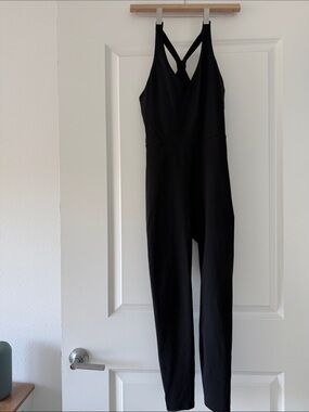 Carbon38 Black Cross-Back Jumpsuit with Twist Detail Size XS